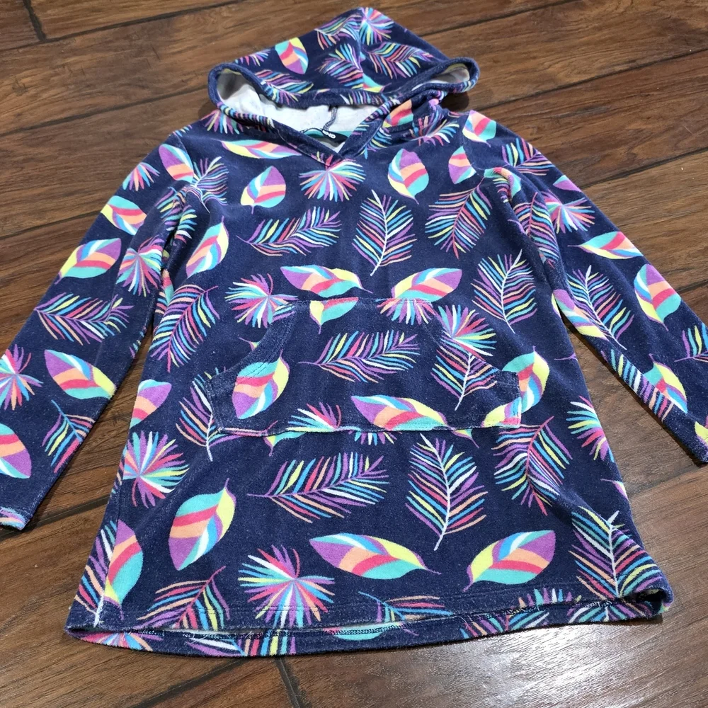 Colorful Feather Pattern Hoodie - Picture 2 of 7